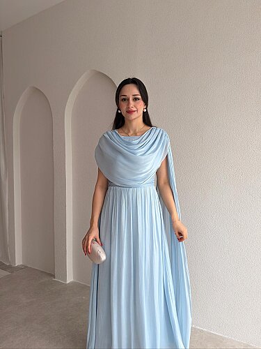 ZUZANNA Maxi Elbise 9069 - Bebe Mavisi - 2