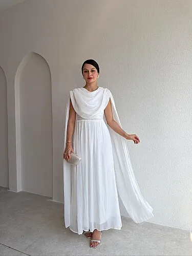 ZUZANNA Maxi Elbise 9069 - Beyaz 