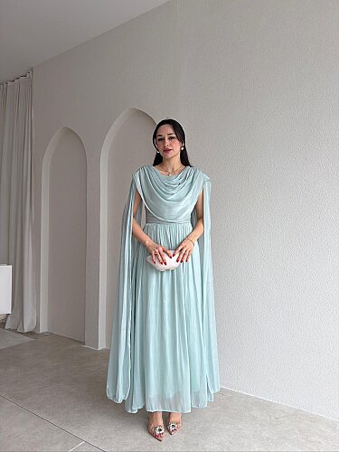 ZUZANNA Maxi Elbise 9069 - Mint - 1