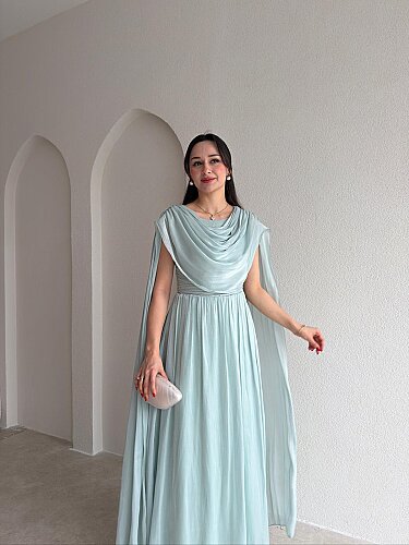 ZUZANNA Maxi Elbise 9069 - Mint - 2