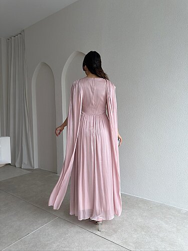 ZUZANNA Maxi Elbise 9069 - Pudra - 3