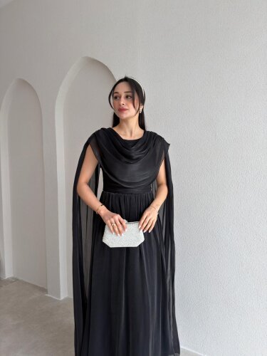 ZUZANNA Maxi Elbise 9069 - Siyah - 2