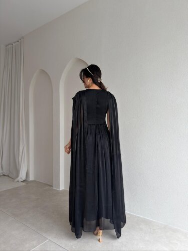 ZUZANNA Maxi Elbise 9069 - Siyah - 3